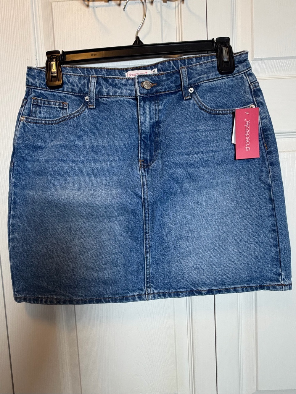 Shoedazzle Denim Mini Skirt Size 31 NWT Blue Jean Casual Women’s